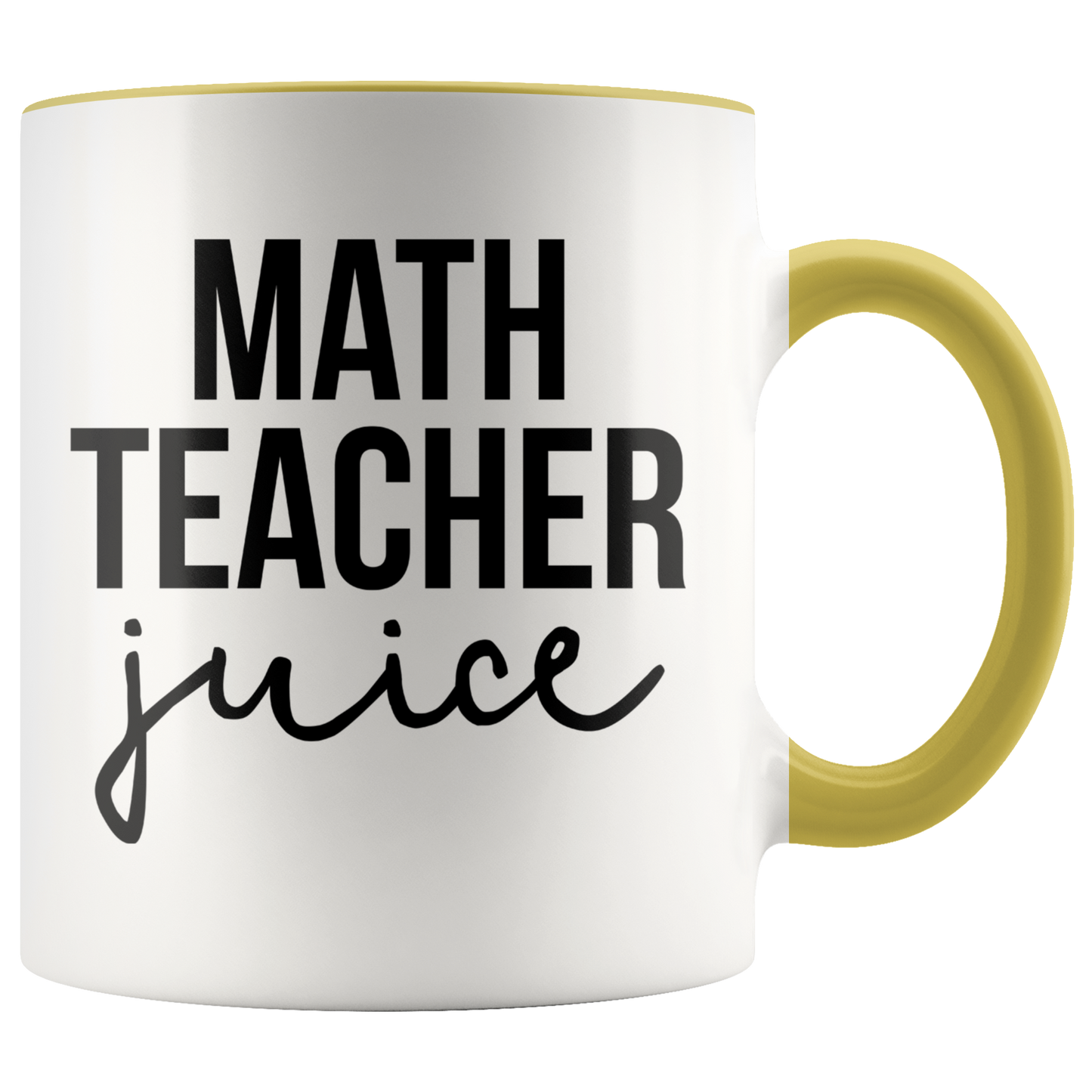 Math Teacher Gifts, Coffee Mug, Two Tone Accent Cup, Birthday Gift for Men and Women