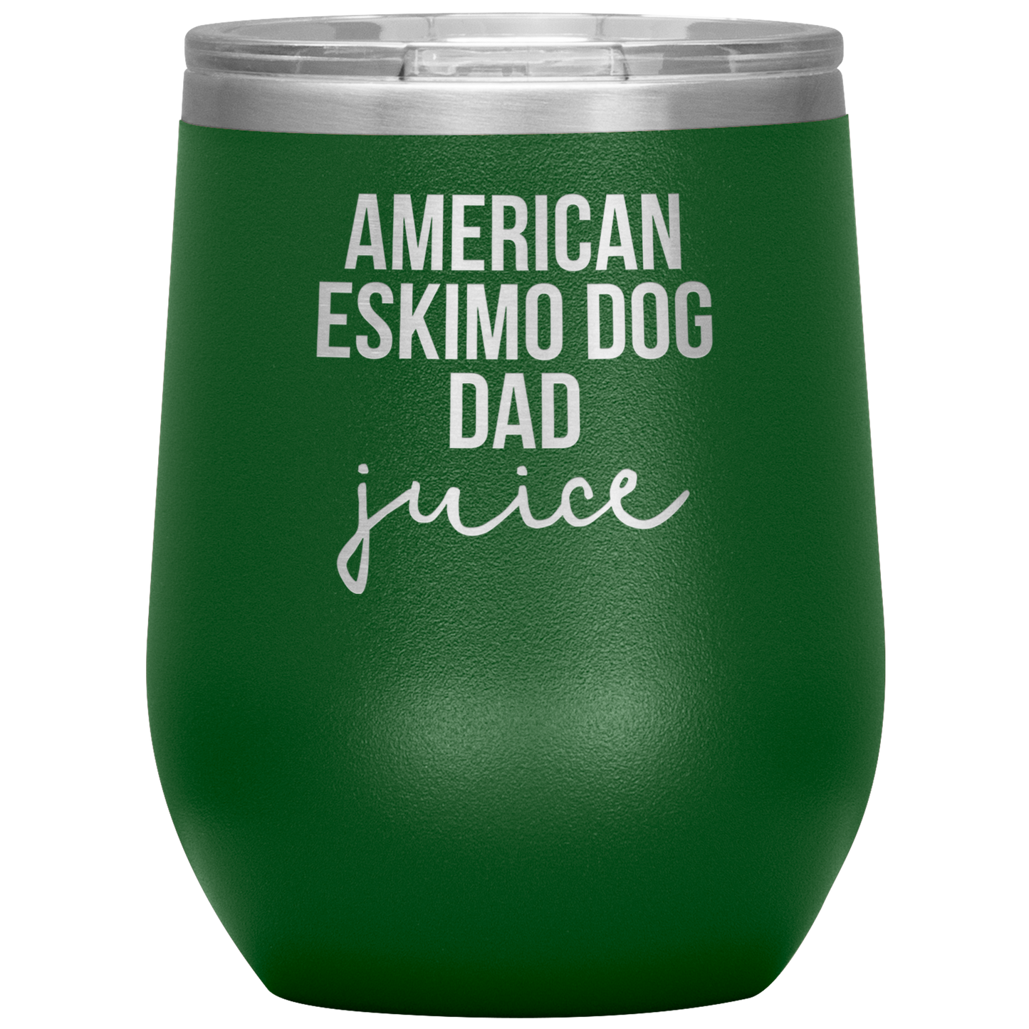 American Eskimo Dog Dad Wine Tumbler, Funny Travel Wine Cup, Birthday Gifts for Men and Women