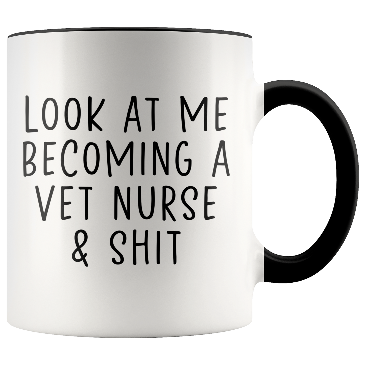 Vet Nurse Gifts, Veterinary Nursing Coffee Mug, Veterinarian Nurse Two Tone Accent Cup, Birthday Gift for Men and Women