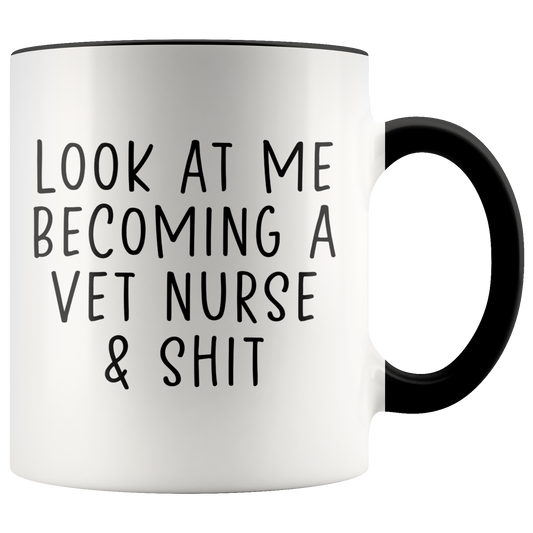 Vet Nurse Gifts, Veterinary Nursing Coffee Mug, Veterinarian Nurse Two Tone Accent Cup, Birthday Gift for Men and Women