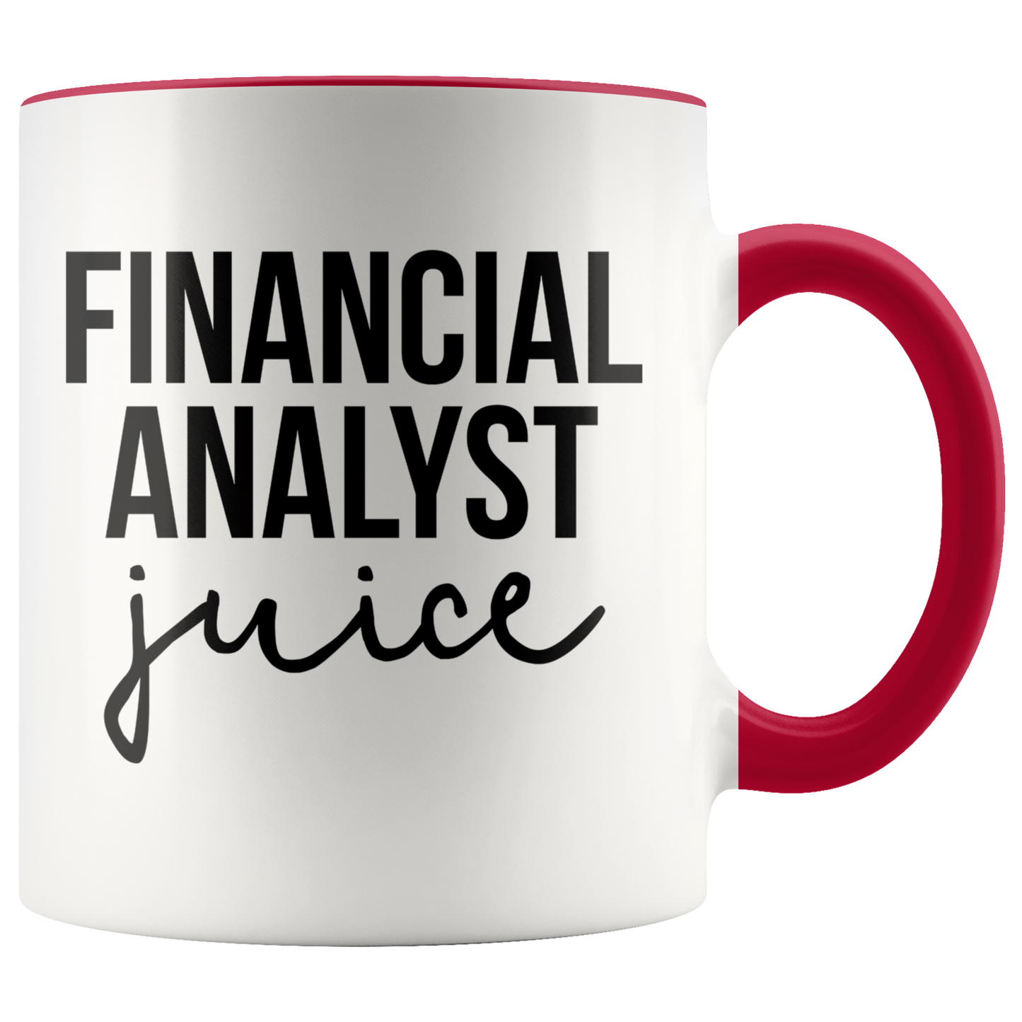 Financial Analyst Gifts, Coffee Mug, Two Tone Accent Cup, Birthday Gift for Men and Women