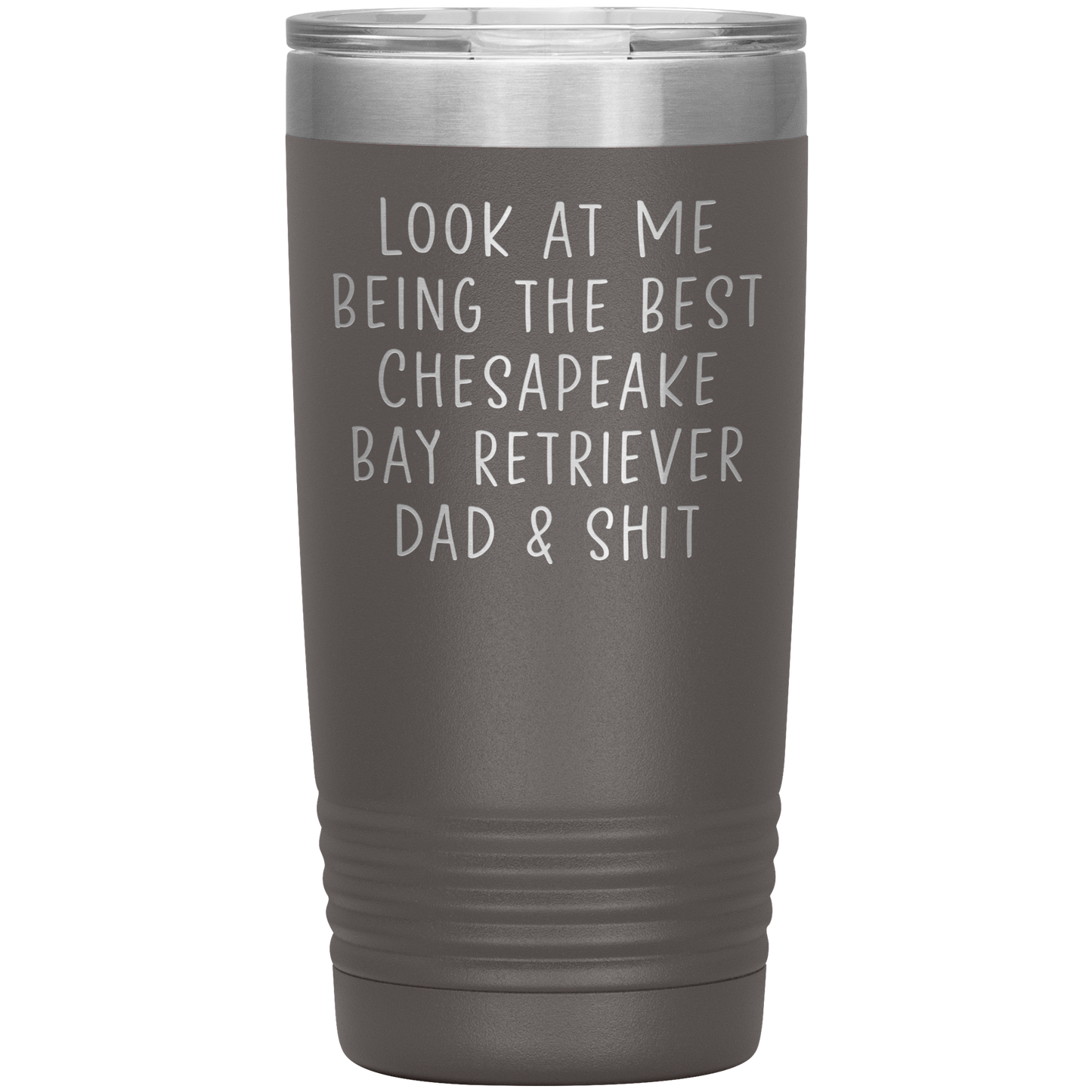 Chesapeake Bay Retriever Dad Tumbler, Funny Travel Coffee Mug, Birthday Gifts for Men and Women