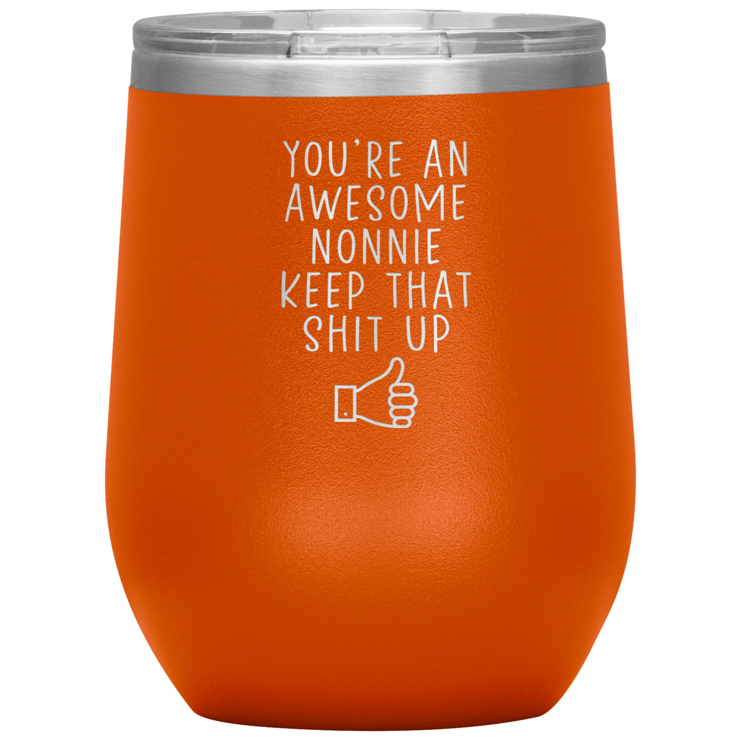 Nonnie Wine Tumbler, Nonnie Gifts, Travel Wine Cup, Birthday Gifts for Men and Women