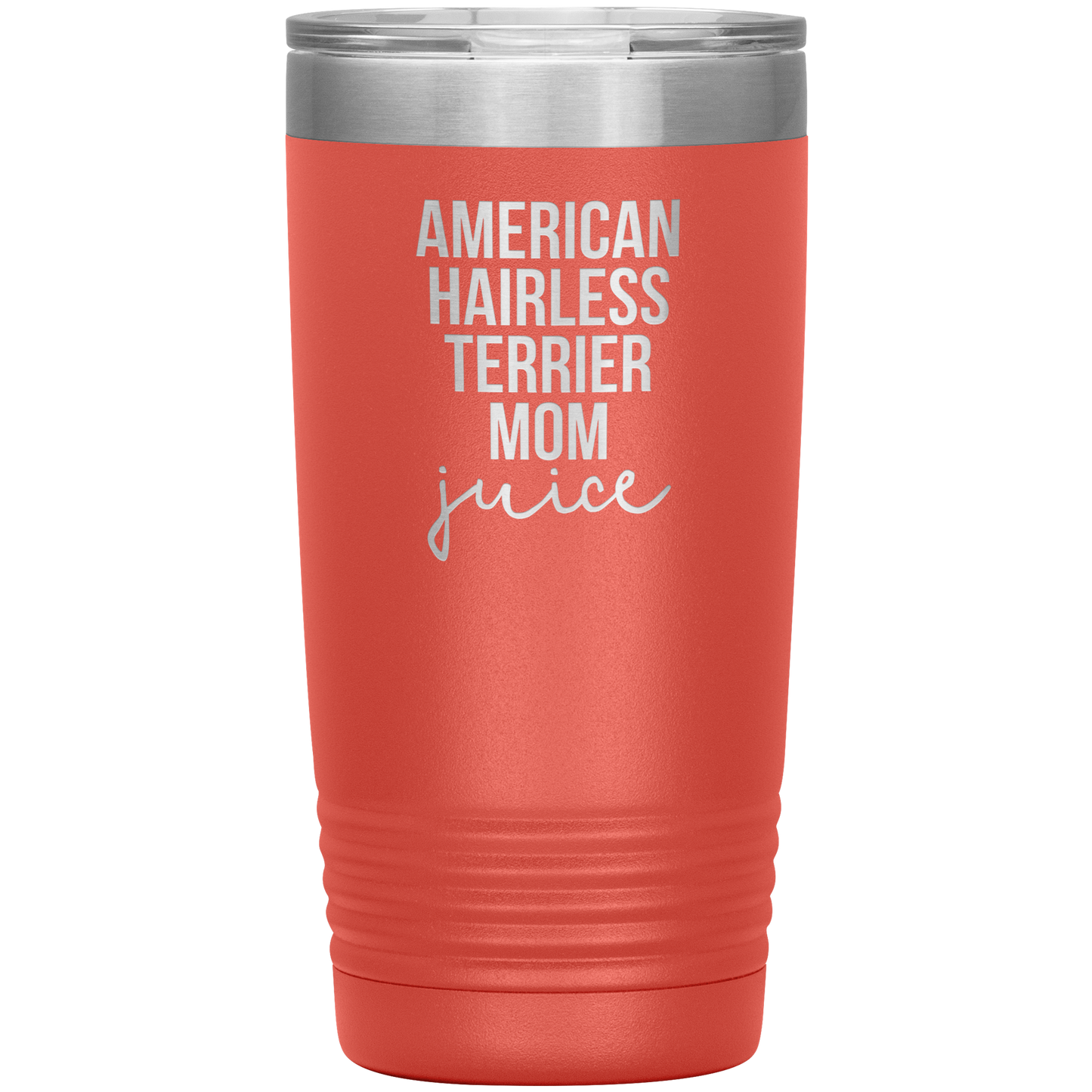 American Hairless Terrier Mom Tumbler, Funny Travel Coffee Mug, Birthday Gifts for Men and Women