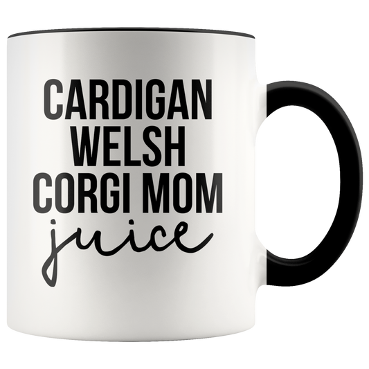 Cardigan Welsh Corgi Mom Gifts, Coffee Mug, Two Tone Accent Cup, Birthday Gift for Men and Women