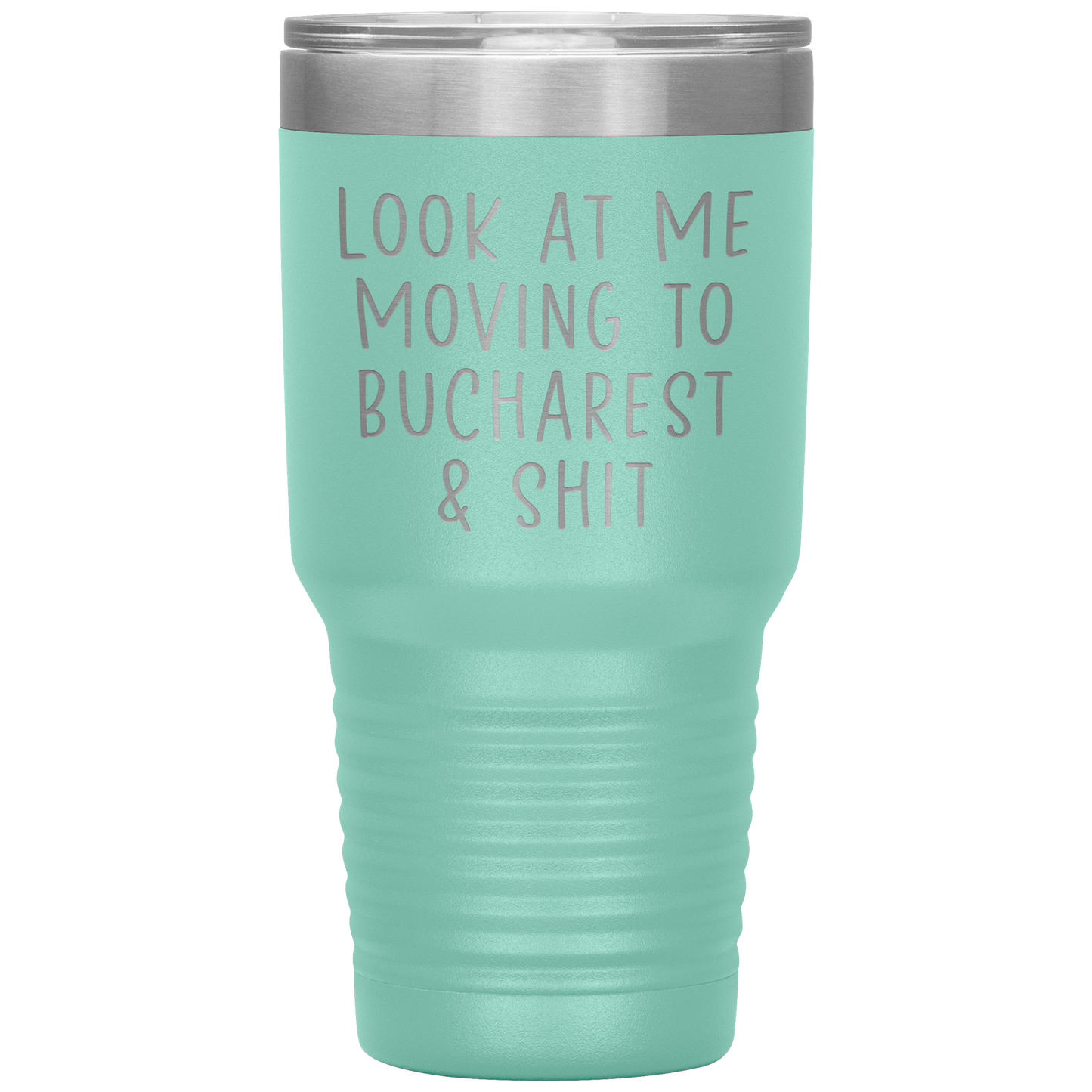 Moving to Bucharest Romania Tumbler, Funny Travel Coffee Mug, Birthday Gifts for Men and Women