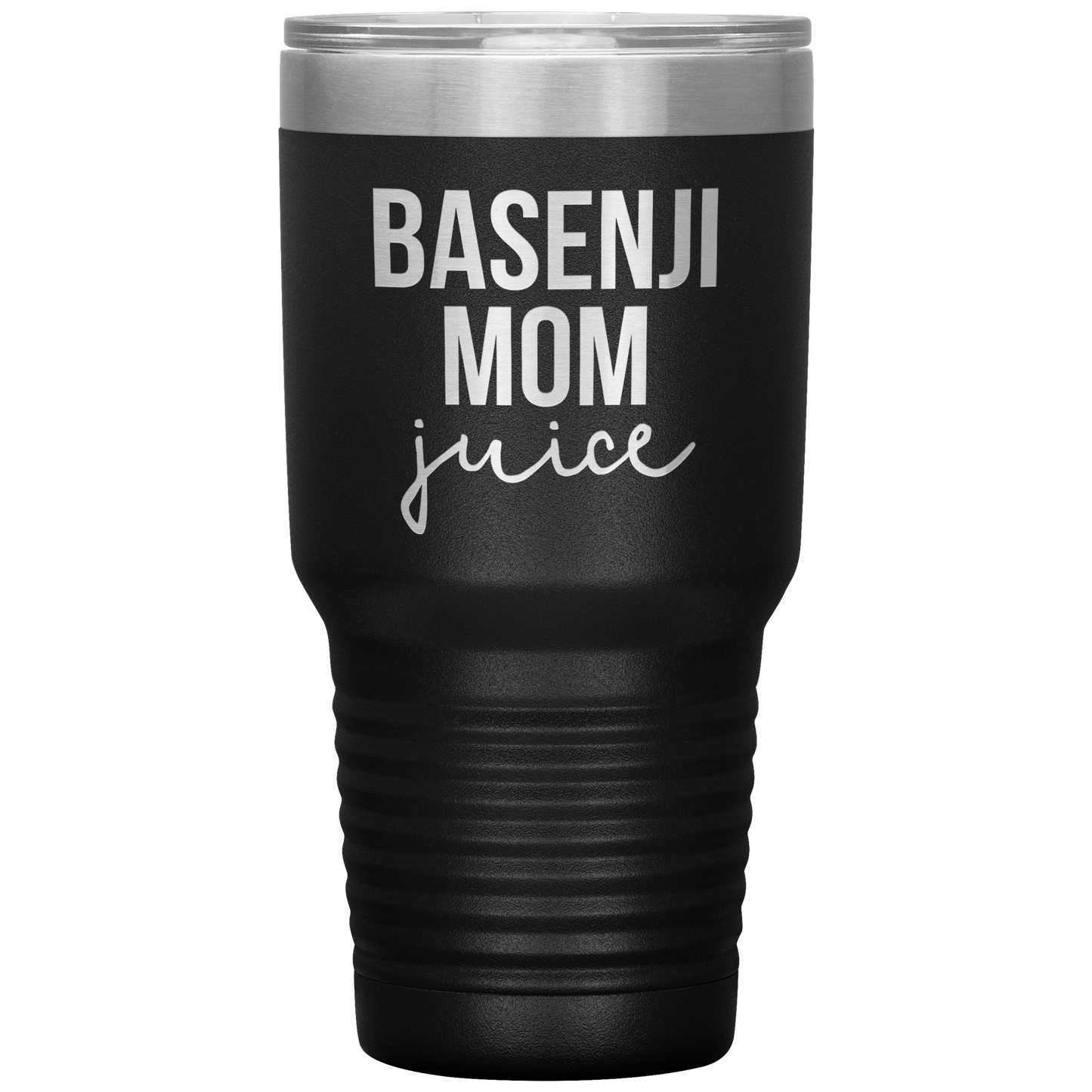 Basenji Mom Tumbler, Funny Travel Coffee Mug, Birthday Gifts for Men and Women