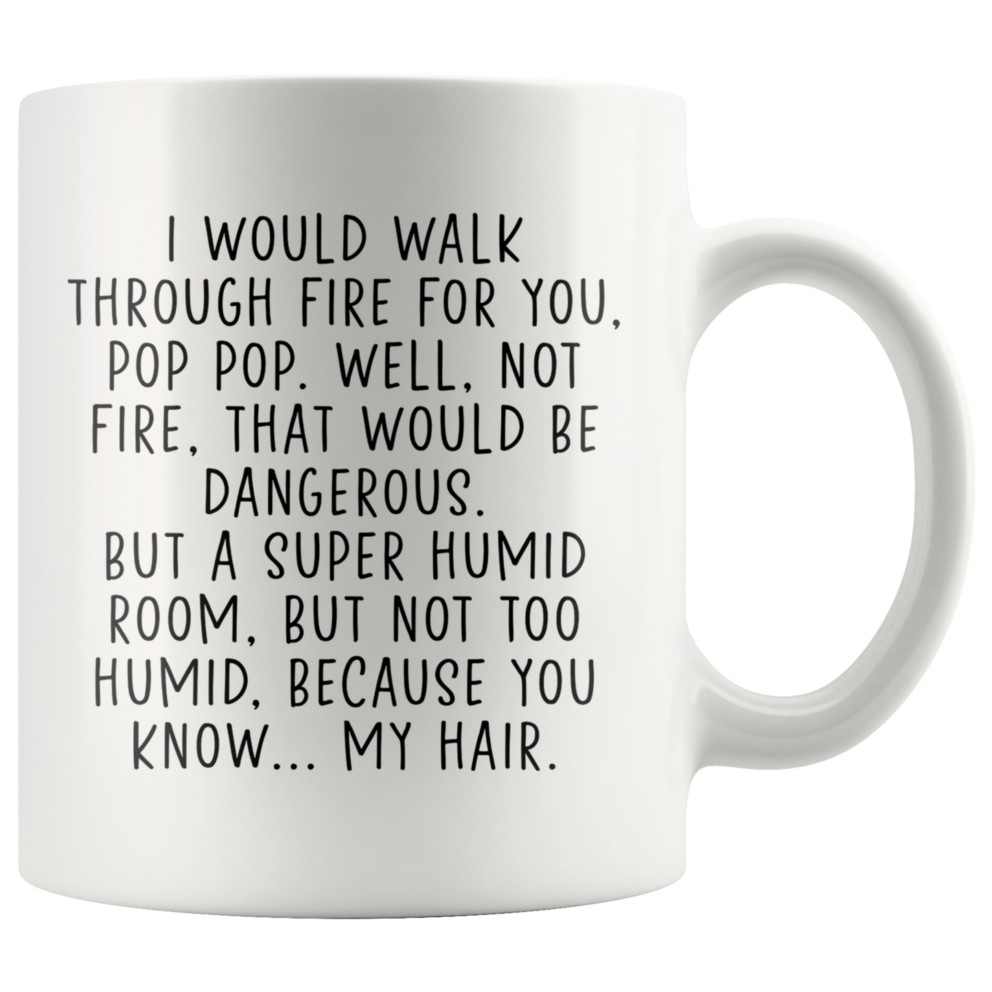 Pop Pop Gifts, Coffee Mug, Two Tone Accent Cup, Birthday Gift for Men and Women