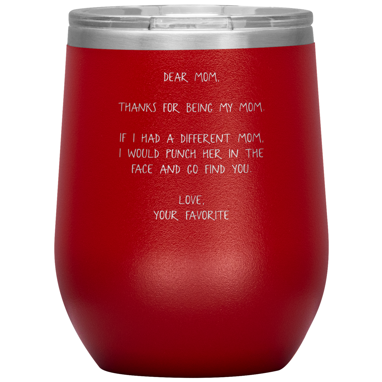 Mom Wine Tumbler, Funny Travel Wine Cup, Birthday Gifts for Men and Women