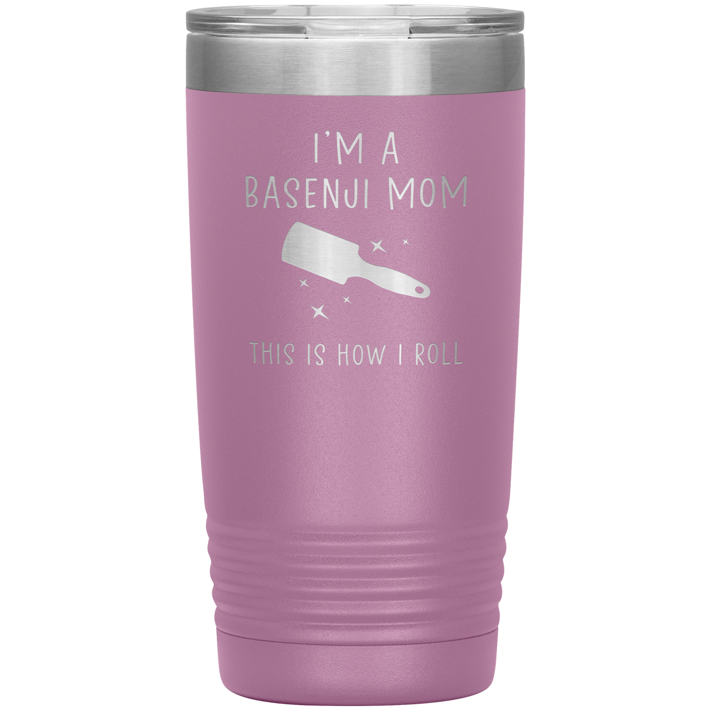 Basenji Mom Tumbler, Funny Travel Coffee Mug, Birthday Gifts for Men and Women