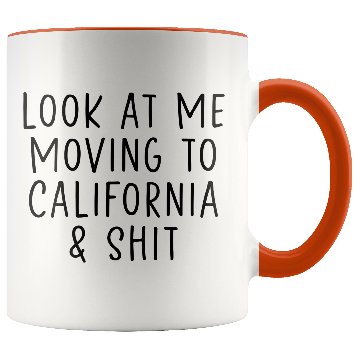 Moving to California Gifts, Coffee Mug, Two Tone Accent Cup, Birthday Gift for Men and Women