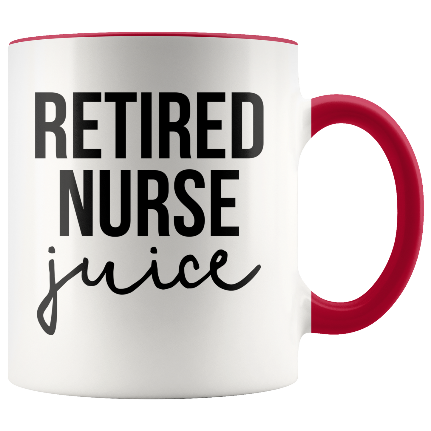 Retired Nurse Retirement Gifts, Coffee Mug, Two Tone Accent Cup, Birthday Gift for Men and Women