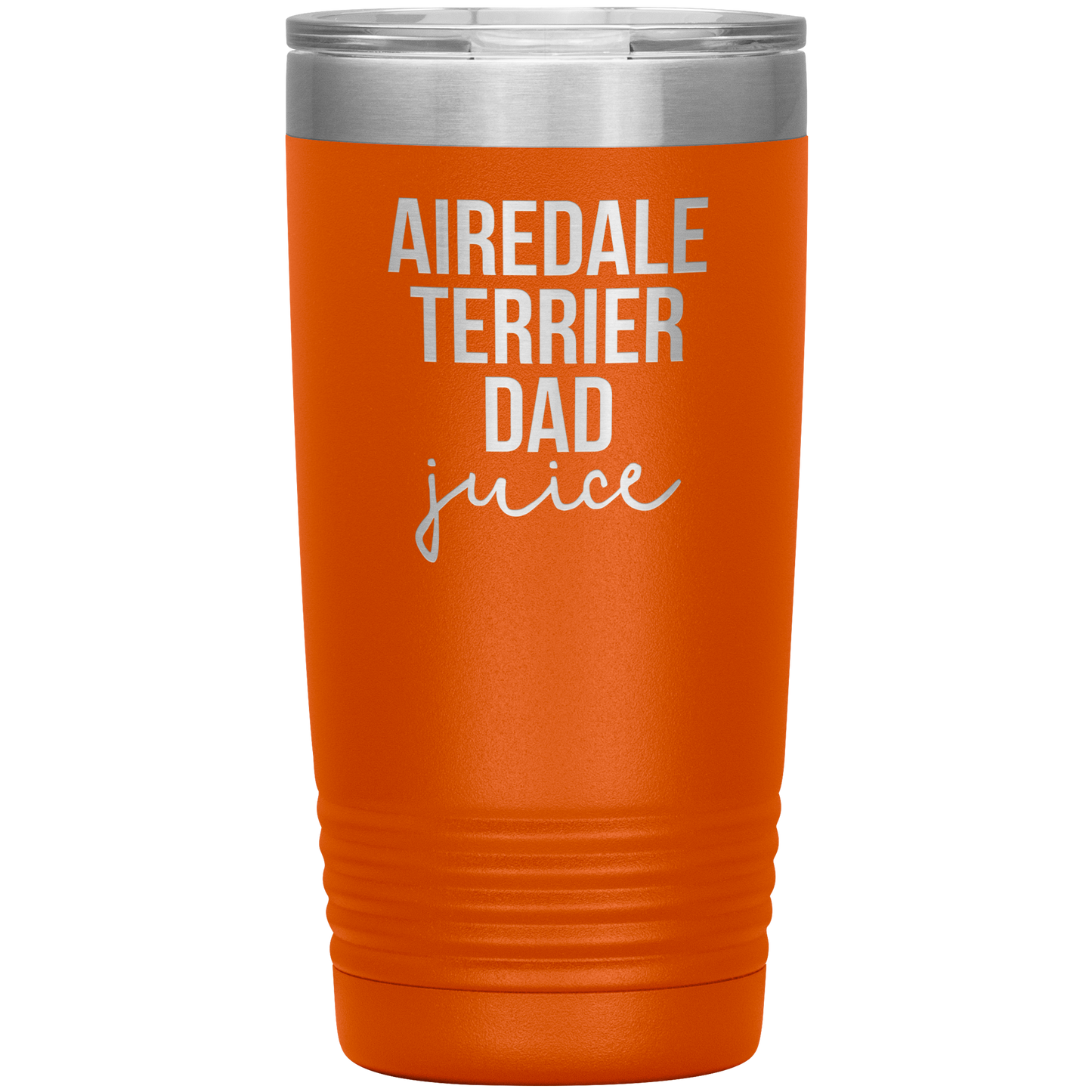 Airedale Terrier Dad Tumbler, Funny Travel Coffee Mug, Birthday Gifts for Men and Women