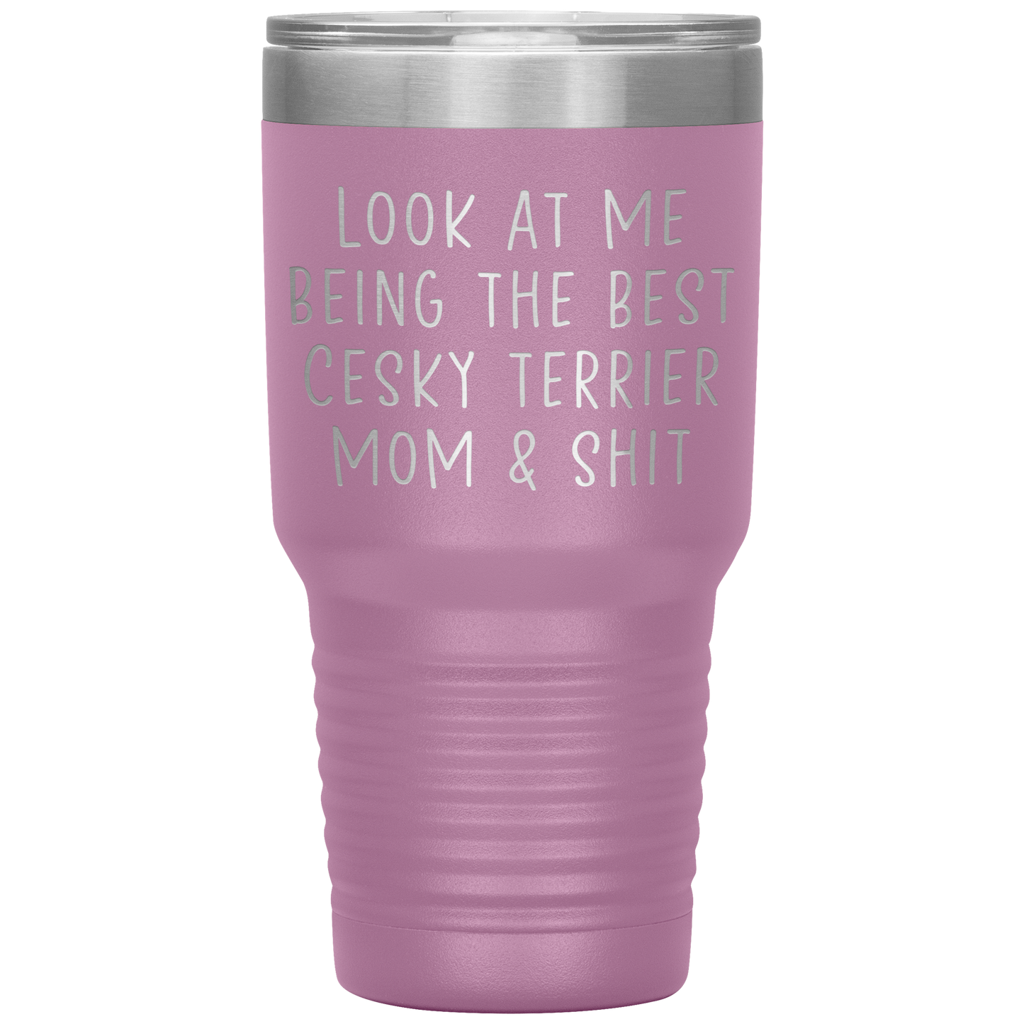 Cesky Terrier Mom Tumbler, Funny Travel Coffee Mug, Birthday Gifts for Men and Women