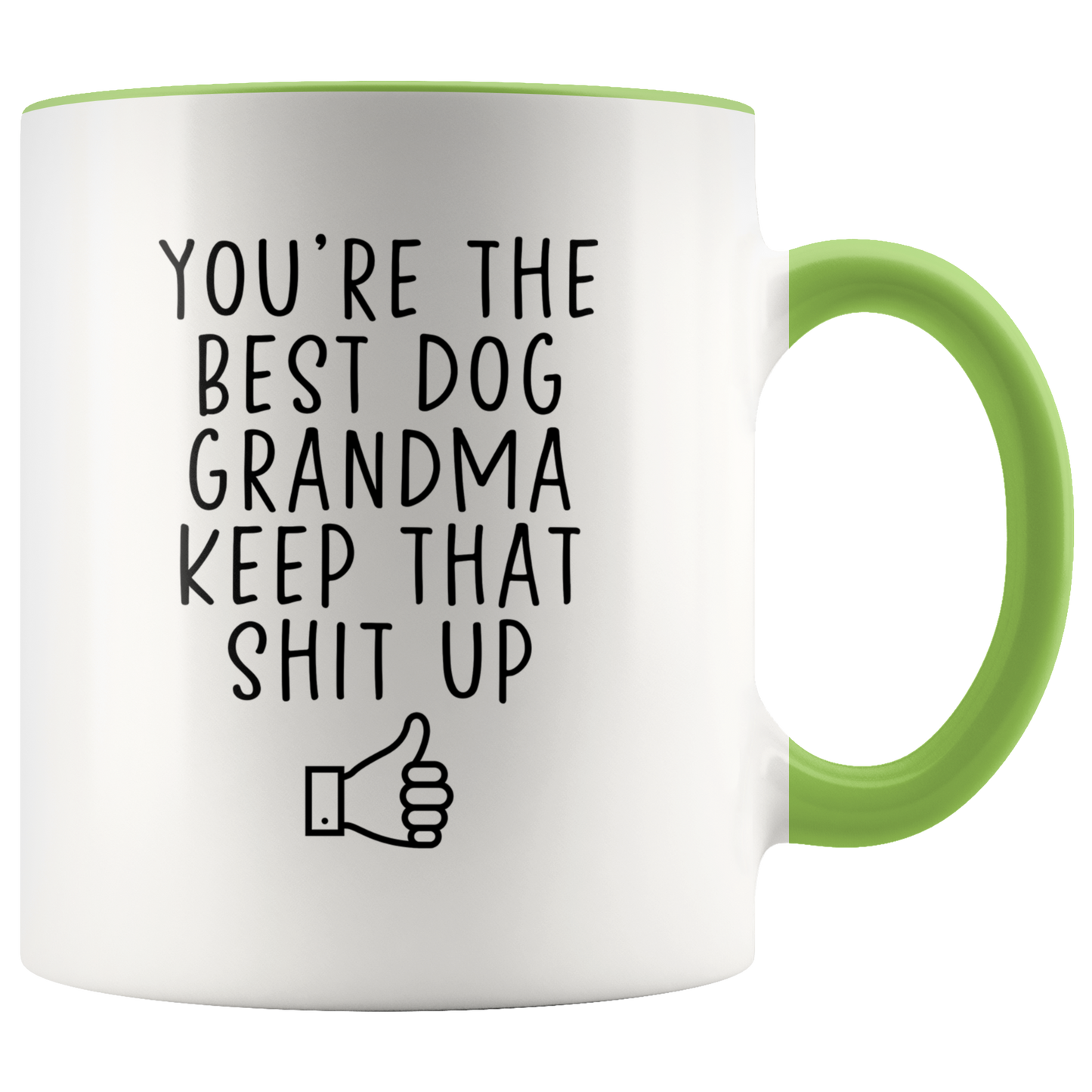 Dog Grandma Gifts, Coffee Mug, Two Tone Accent Cup, Birthday Gift for Men and Women