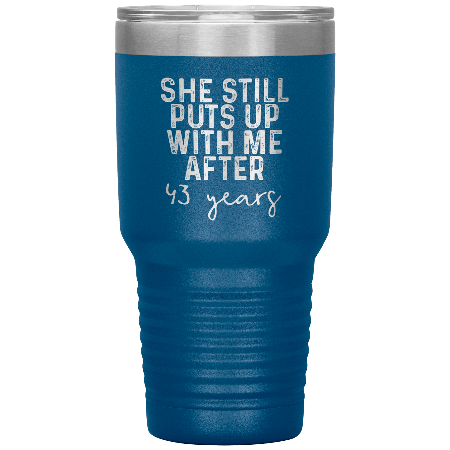 43rd Anniversary Gifts for Husband and Wife, Coffee Mug, Tumbler, Birthday Gifts for Men and Women