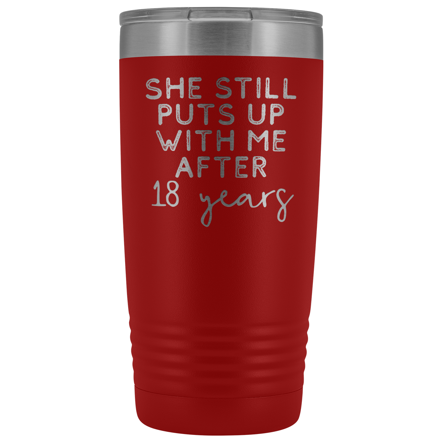 18th Anniversary Gift 18 Year Wedding Anniversary Coffee Mug Funny Husband Tumbler Gifts for Him Anniversary for Men Cup