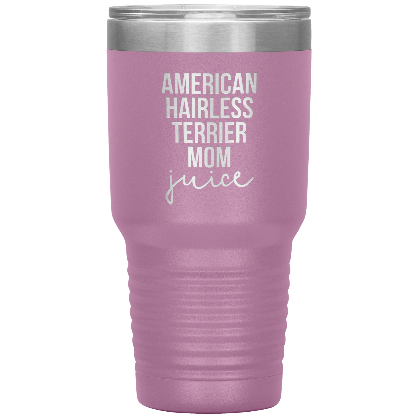 American Hairless Terrier Mom Tumbler, Funny Travel Coffee Mug, Birthday Gifts for Men and Women