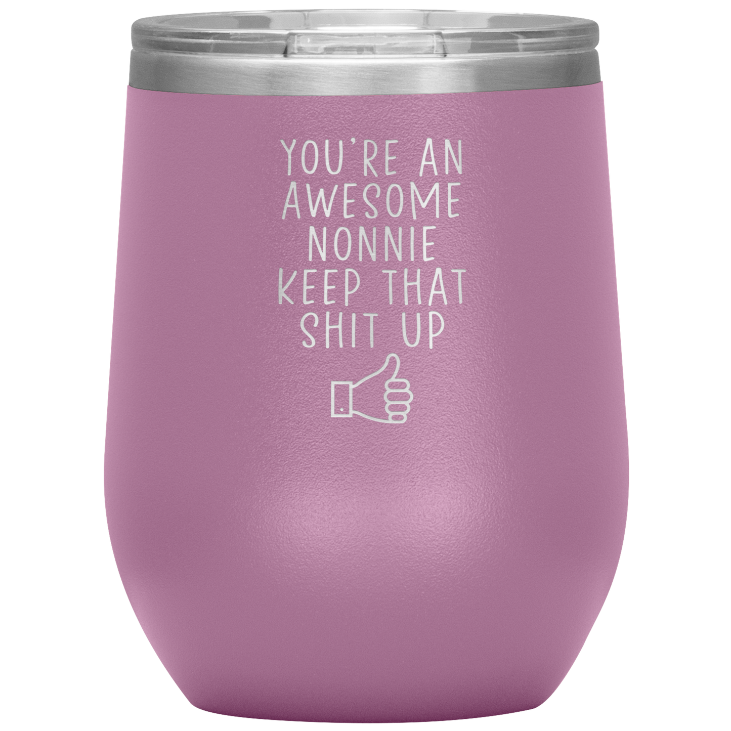 Nonnie Wine Tumbler, Nonnie Gifts, Travel Wine Cup, Birthday Gifts for Men and Women