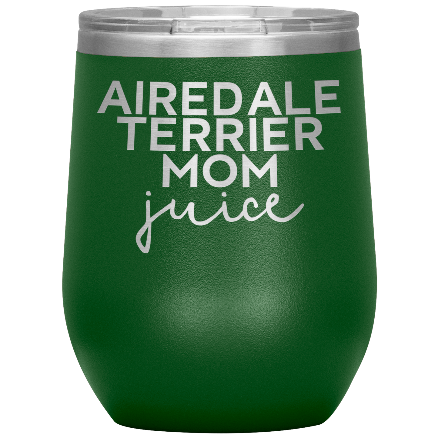 Airedale Terrier Mom Wine Tumbler, Airedale Terrier Mom Gifts, Wine Cup, Birthday Gifts for Men and Women