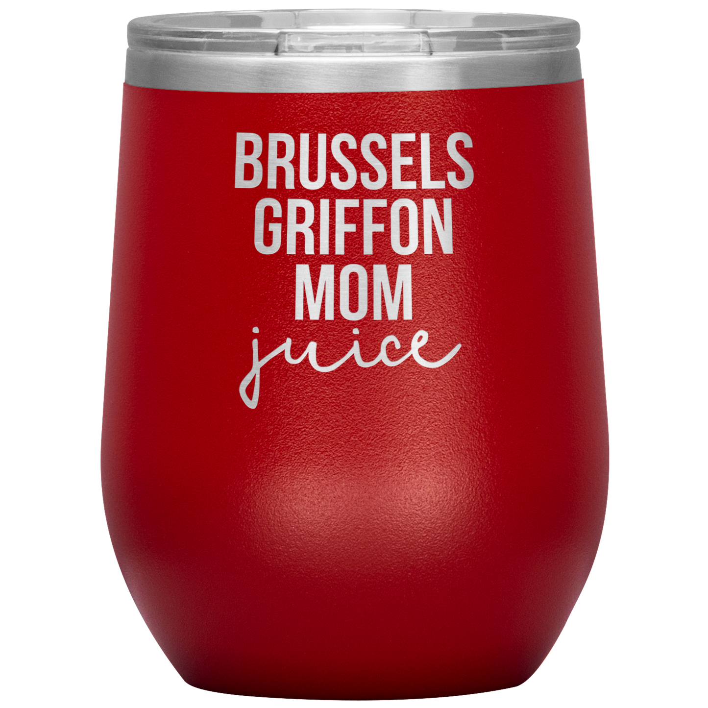 Bruxelles Griffon Maman Vin Tumbler, Bruxelles Griffon Maman Cadeaux, Coupe du vin de voyage, cadeaux d'anniversaire pour hommes et femmes