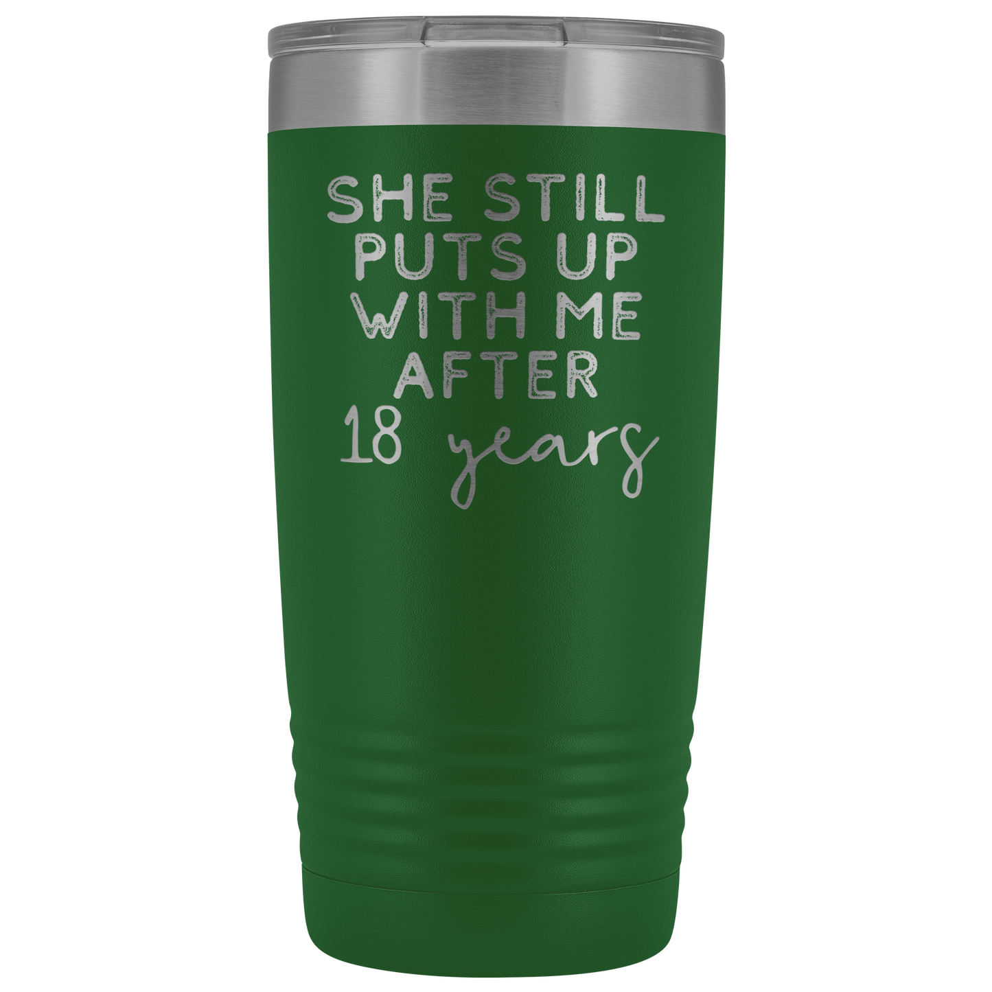 18th Anniversary Gift 18 Year Wedding Anniversary Coffee Mug Funny Husband Tumbler Gifts for Him Anniversary for Men Cup