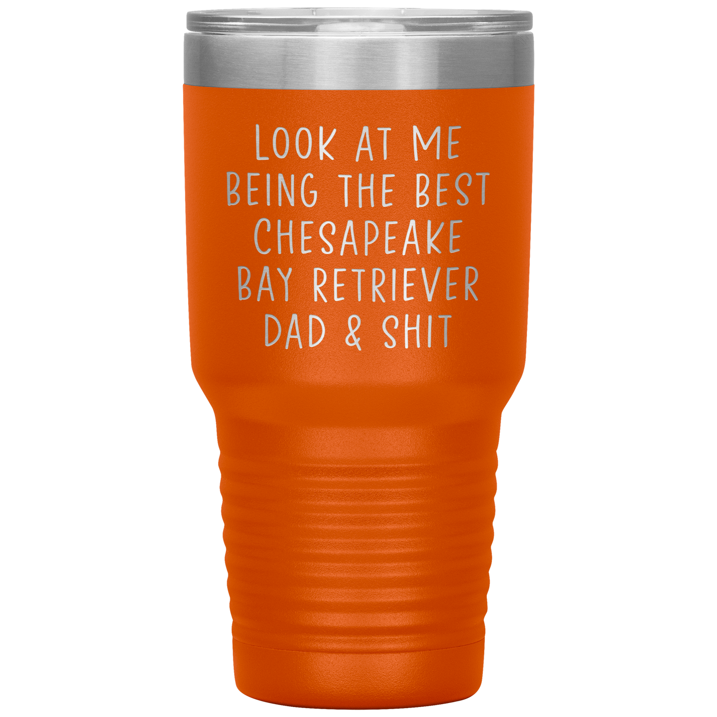 Chesapeake Bay Retriever Dad Tumbler, Funny Travel Coffee Mug, Birthday Gifts for Men and Women