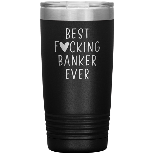 Banker Tumbler, Funny Travel Coffee Mug, Birthday Gifts for Men and Women