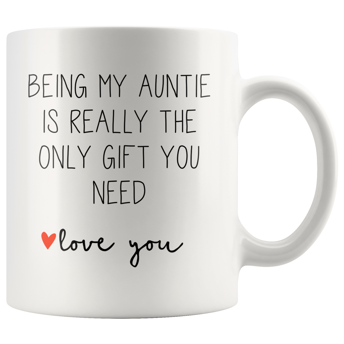 Auntie Gifts, Coffee Mug, Two Tone Accent Cup, Birthday Gift for Men and Women