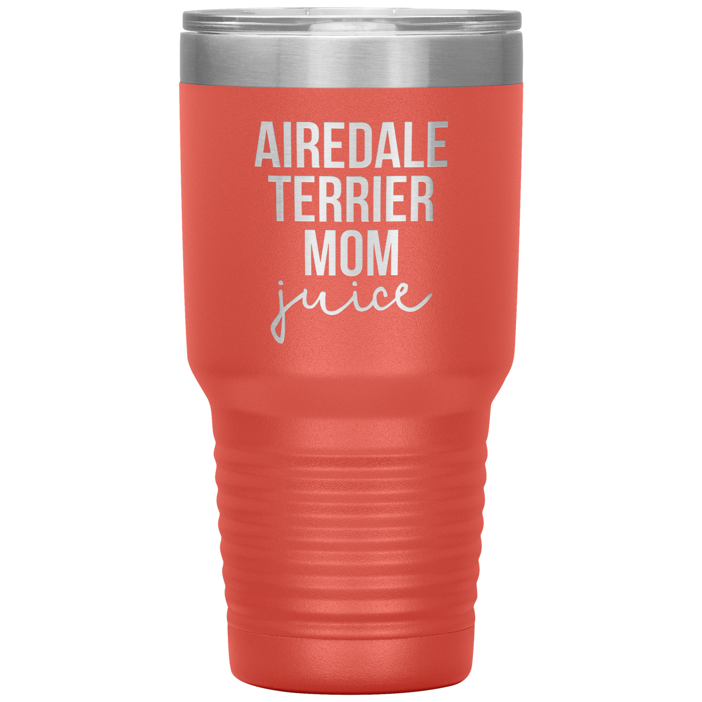 Airedale Terrier Mom Tumbler, Funny Travel Coffee Mug, Birthday Gifts for Men and Women