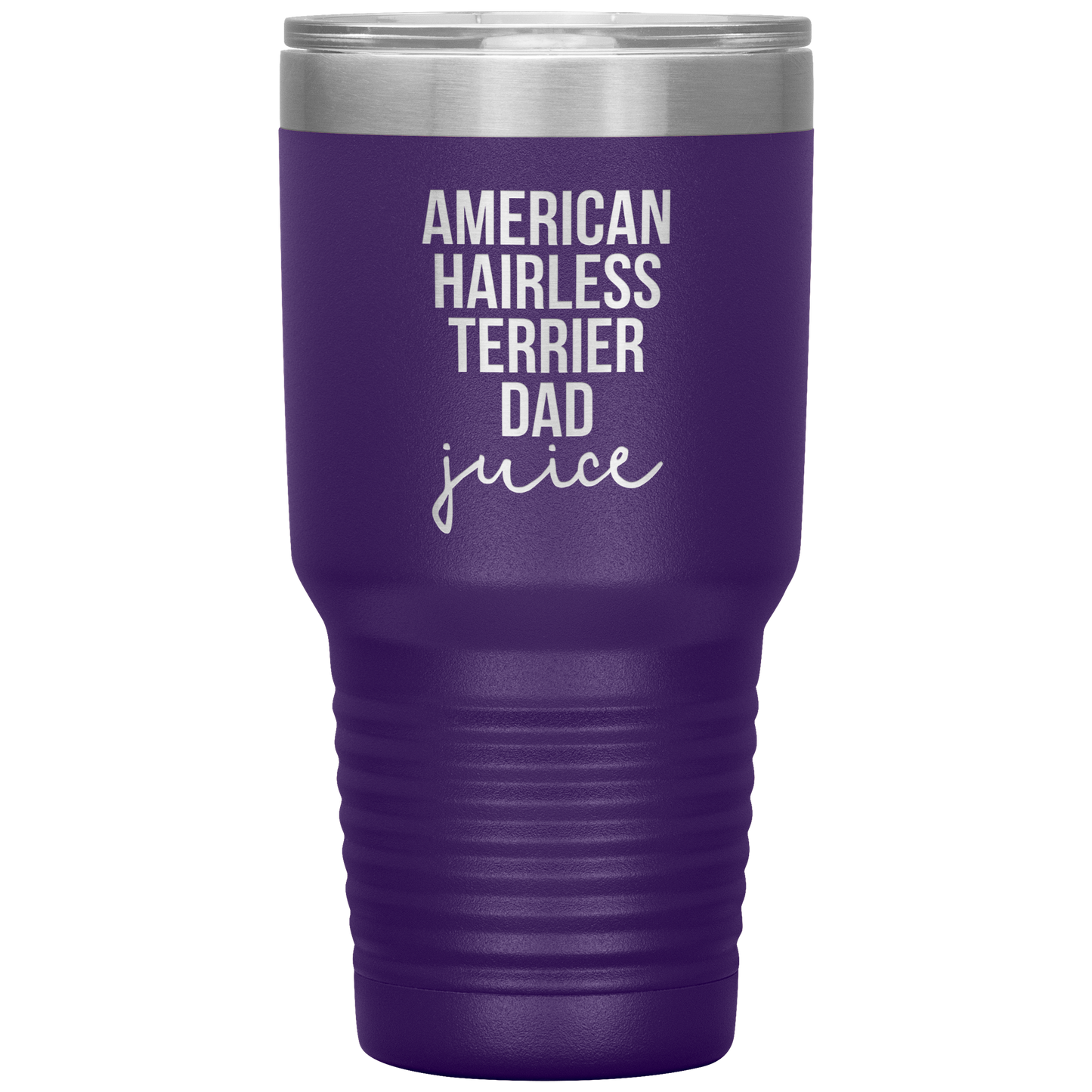 American Hairless Terrier Dad Tumbler, Funny Travel Coffee Mug, Birthday Gifts for Men and Women