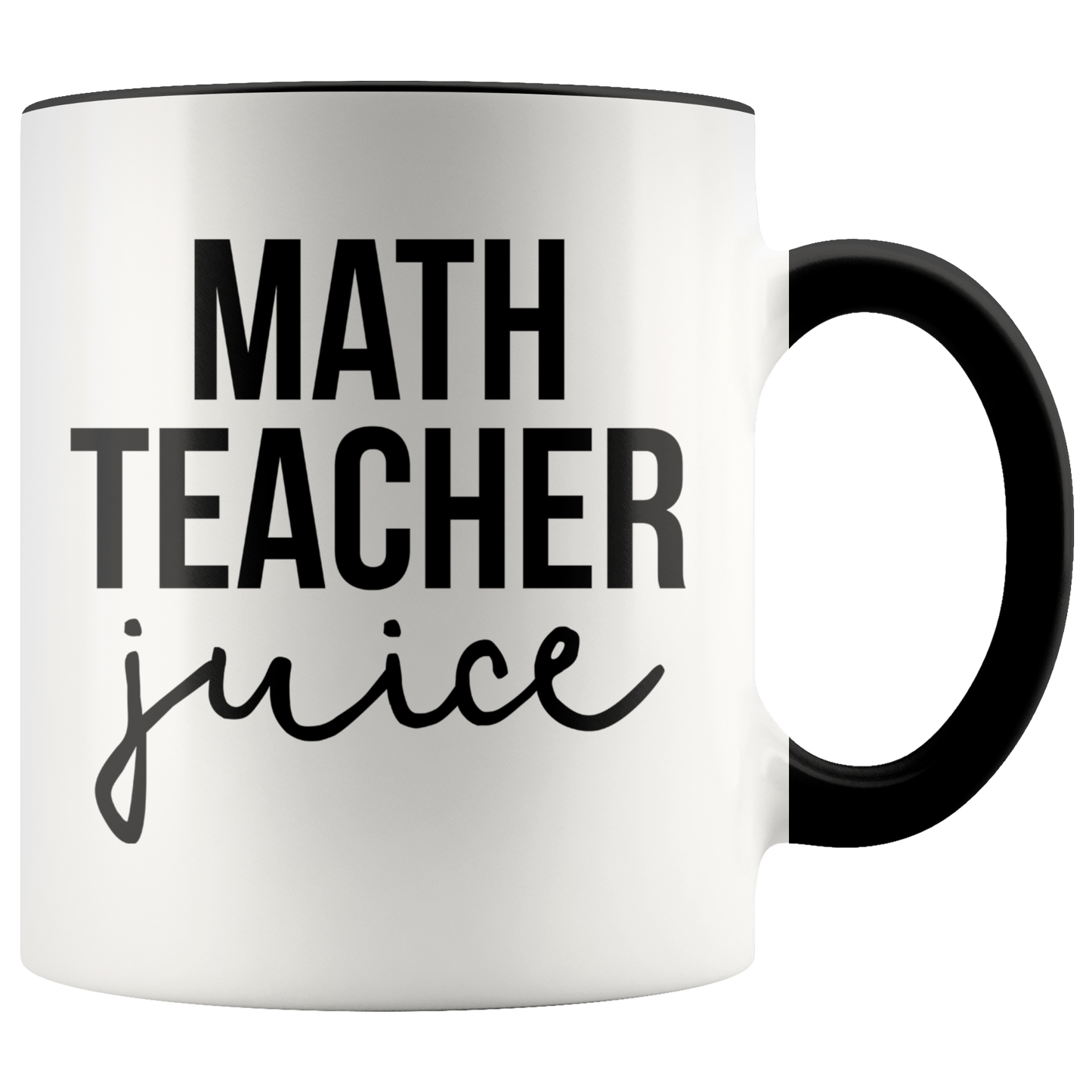 Math Teacher Gifts, Coffee Mug, Two Tone Accent Cup, Birthday Gift for Men and Women