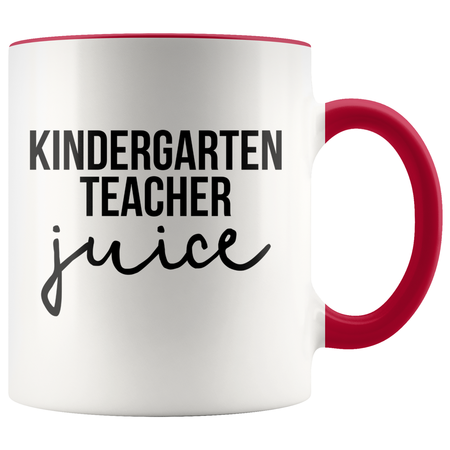 Kindergarten Teacher Gifts, Coffee Mug, Two Tone Accent Cup, Birthday Gift for Men and Women