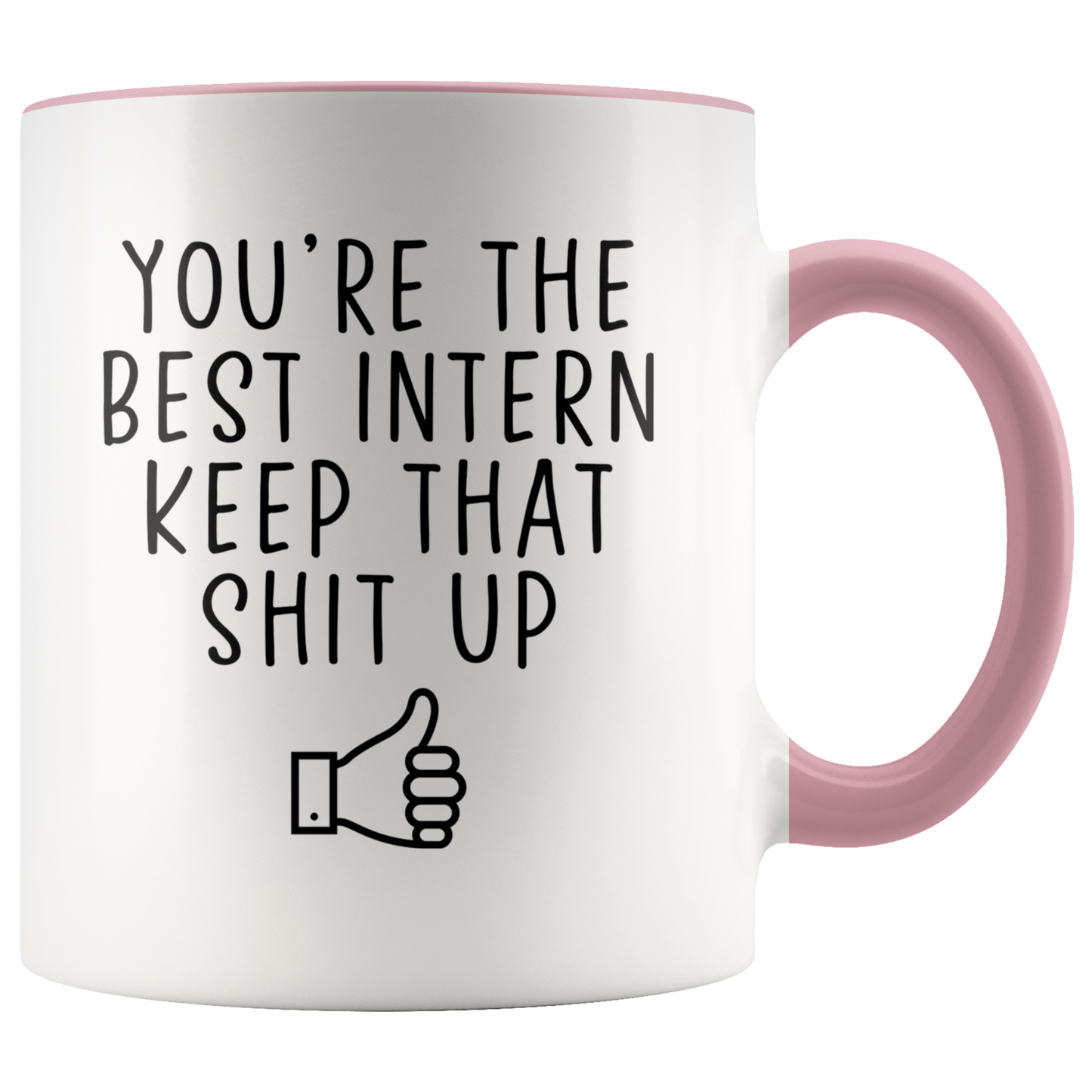 Intern Gifts, Coffee Mug, Two Tone Accent Cup, Birthday Gift for Men and Women