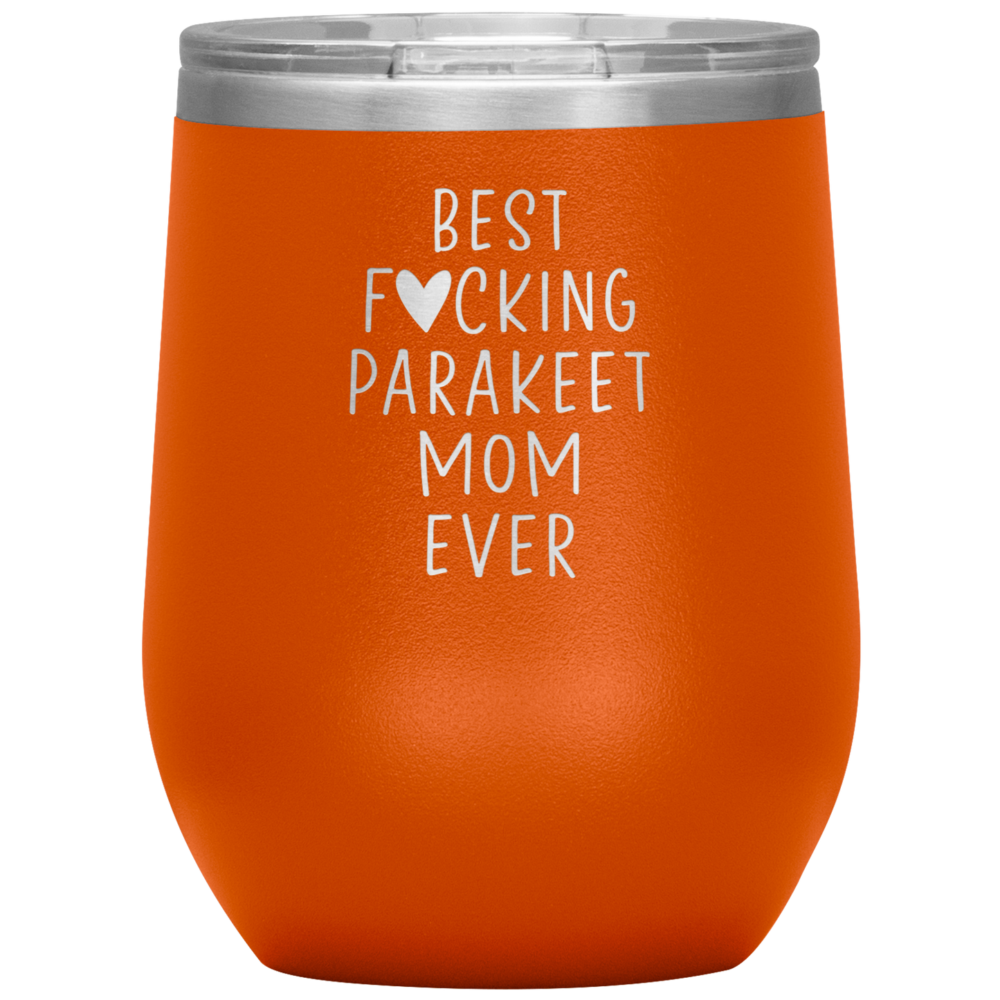 Parakeet Mom Wine Tumbler, Parakeet Mom Gifts, Travel Wine Cup, Birthday Gifts for Men and Women