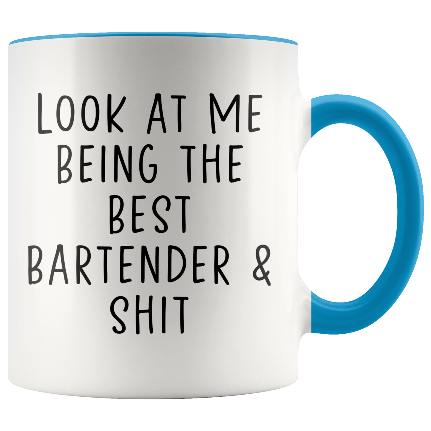 Bartender Gifts, Coffee Mug, Two Tone Accent Cup, Birthday Gift for Men and Women