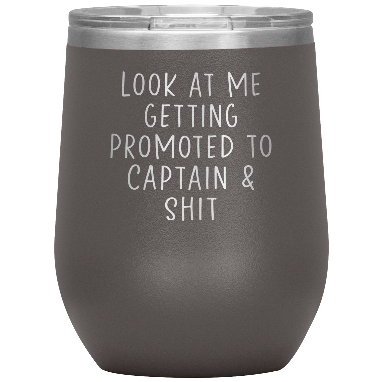 Captain Promotion Wine Tumbler, Captain Promotion Gifts, Travel Wine Cup, Birthday Gifts for Men and Women