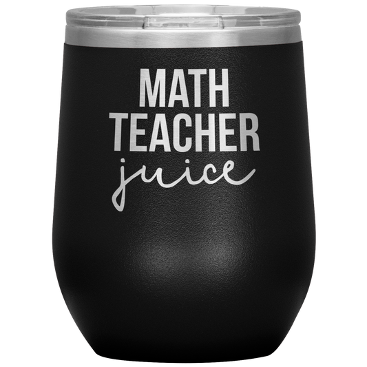 Math Teacher Wine Tumbler, Math Teacher Gifts, Travel Wine Cup, Birthday Gifts for Men and Women