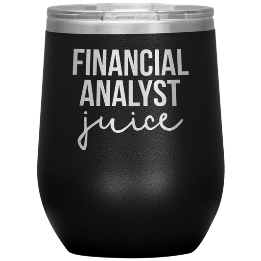 Financial Analyst Wine Tumbler, Financial Analyst Gifts, Travel Wine Cup, Birthday Gifts for Men and Women