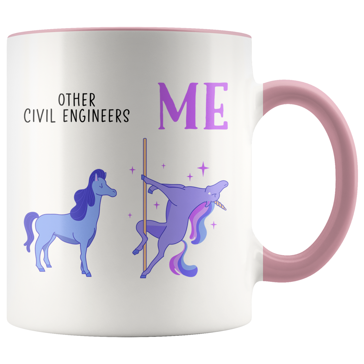 Civil engineer Gifts, Coffee Mug, Two Tone Accent Cup, Birthday Gift for Men and Women