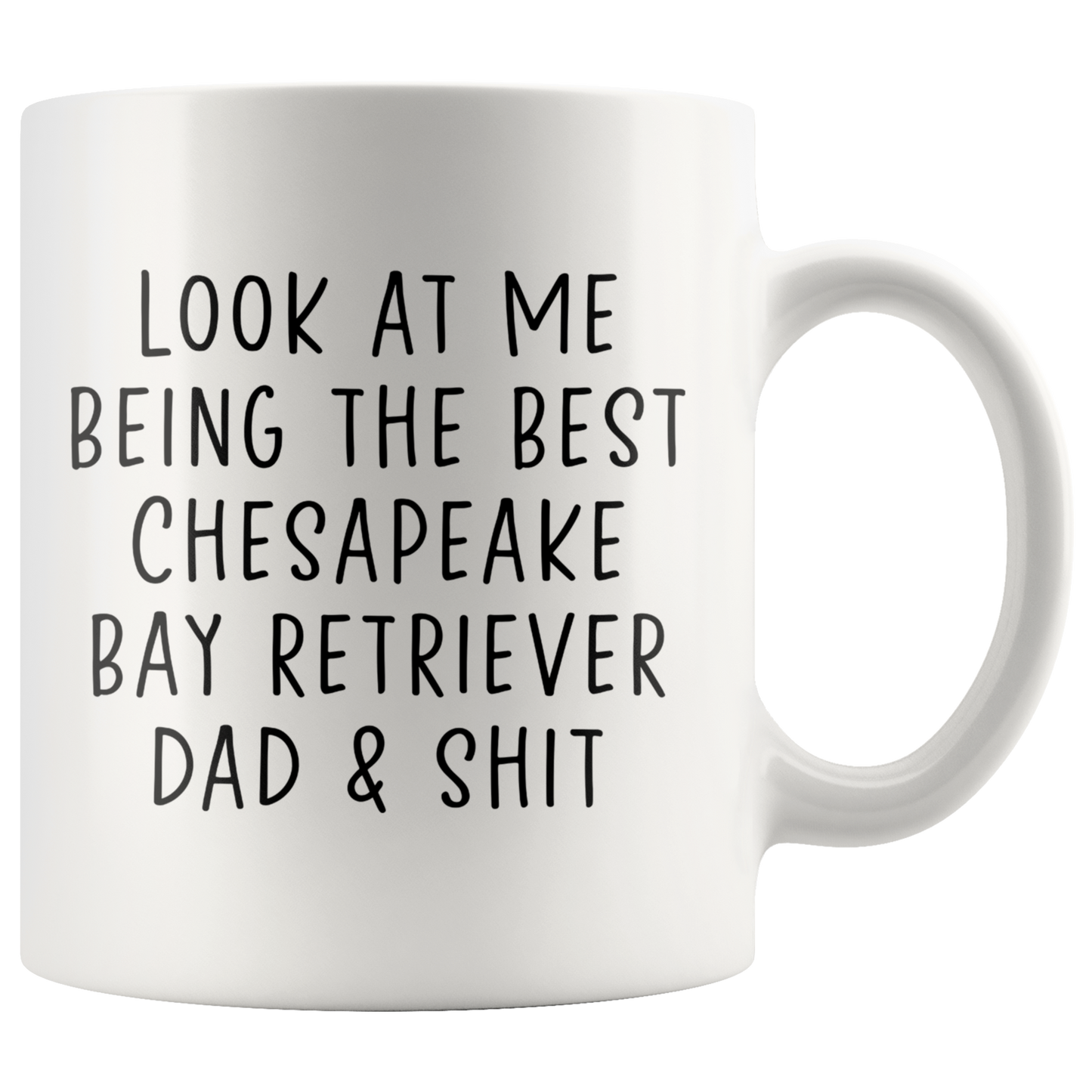 Chesapeake Bay Retriever Dad Gifts, Coffee Mug, Two Tone Accent Cup, Birthday Gift for Men and Women