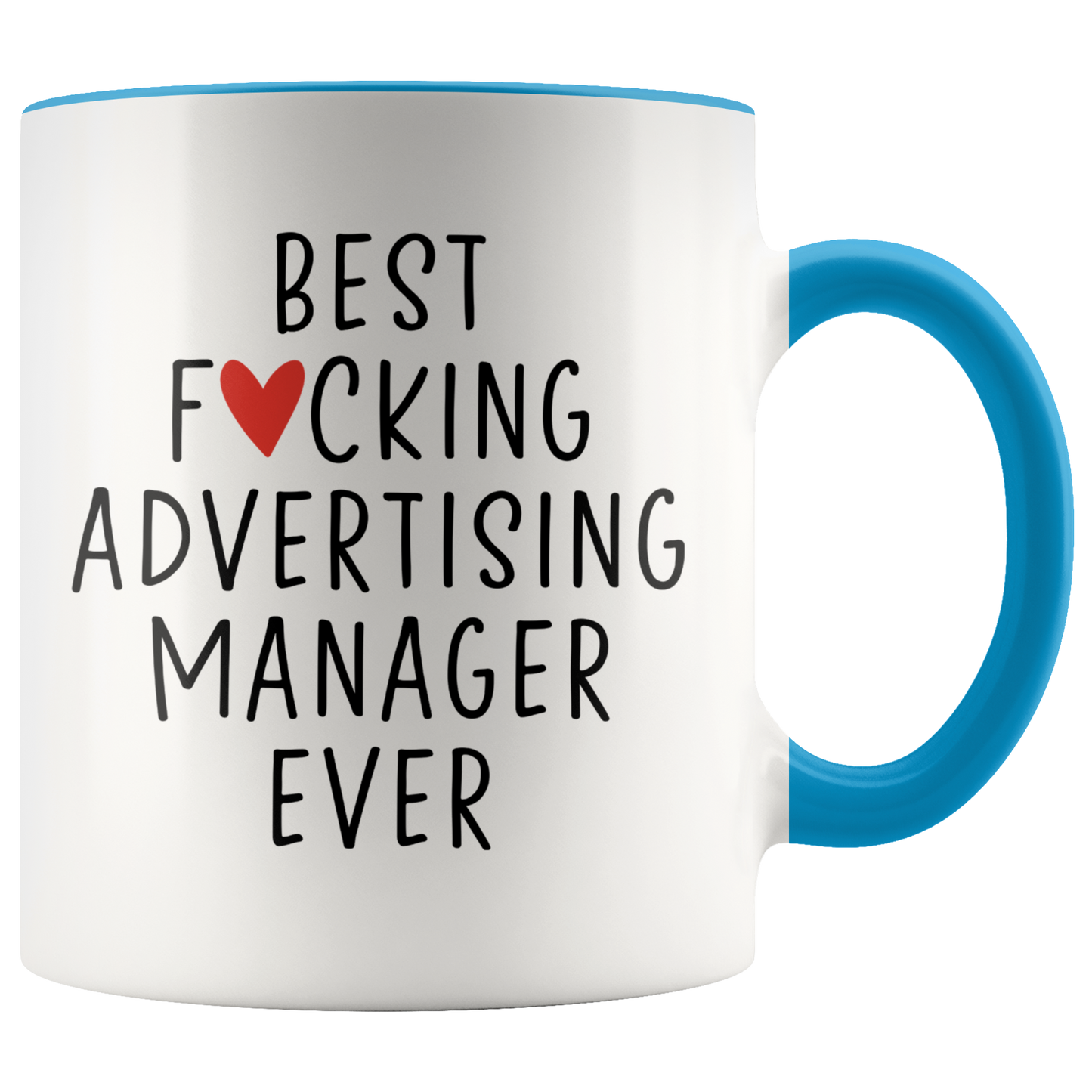 Advertising manager Gifts, Coffee Mug, Two Tone Accent Cup, Birthday Gift for Men and Women