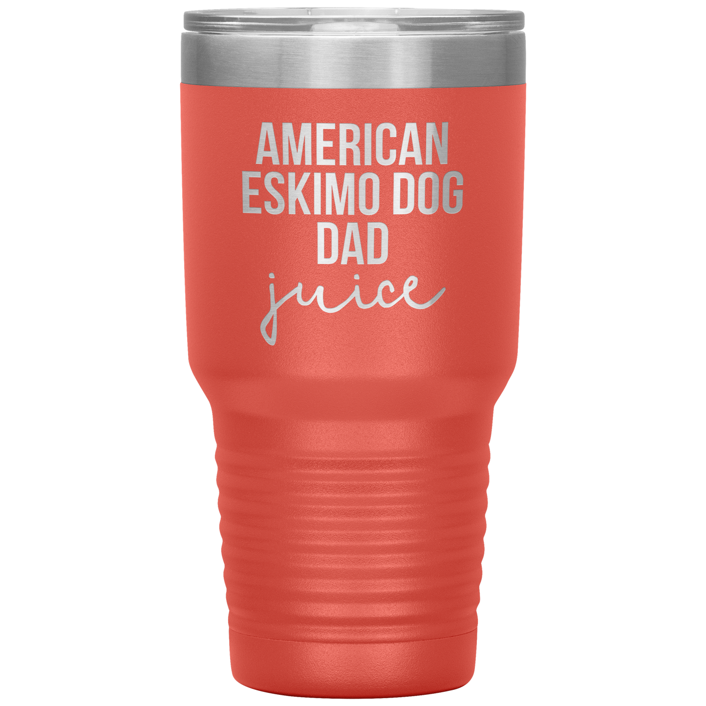 American Eskimo Dog Dad Tumbler, Funny Travel Coffee Mug, Birthday Gifts for Men and Women