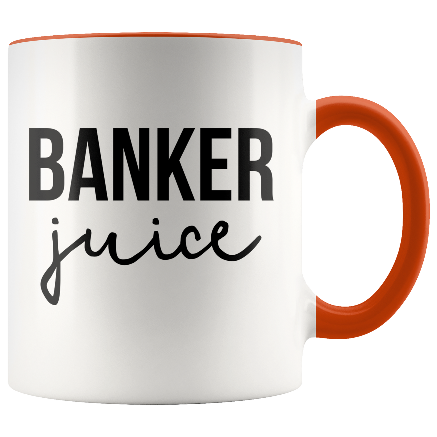 Banker Gifts, Coffee Mug, Two Tone Accent Cup, Birthday Gift for Men and Women