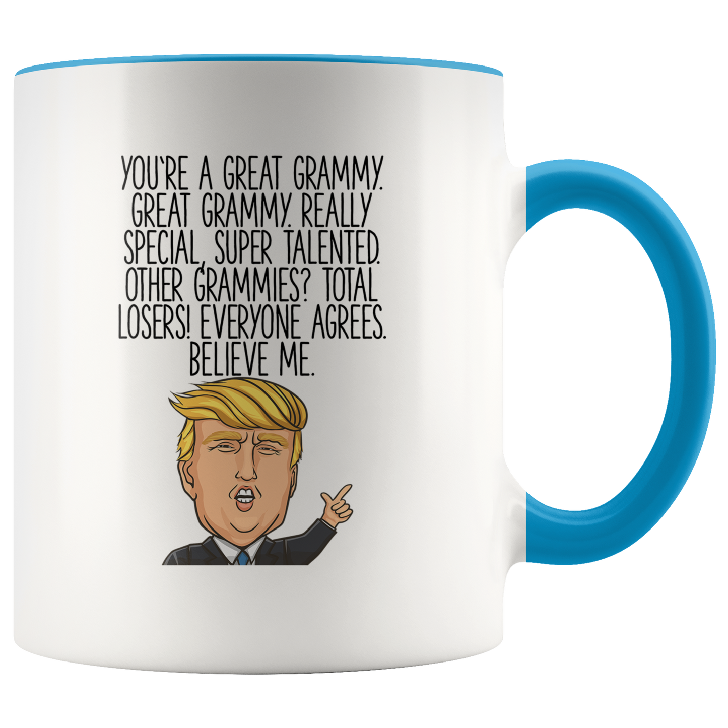 Grammy Trump Gifts, Grammy Trump Coffee Mug, Two Tone Accent Cup, Birthday Gift for Men and Women