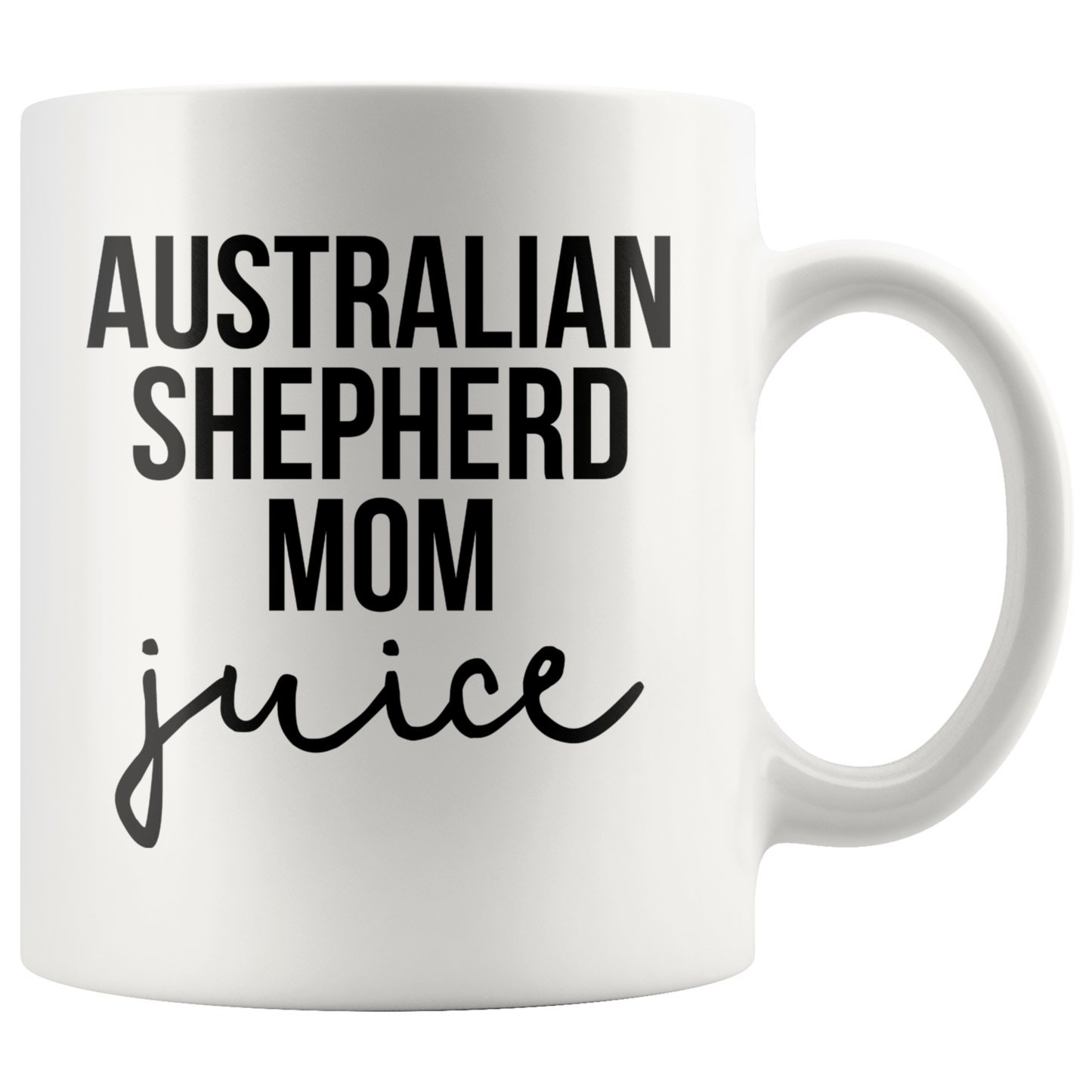 Australian Shepherd Mom Gifts, Coffee Mug, Two Tone Accent Cup, Birthday Gift for Men and Women