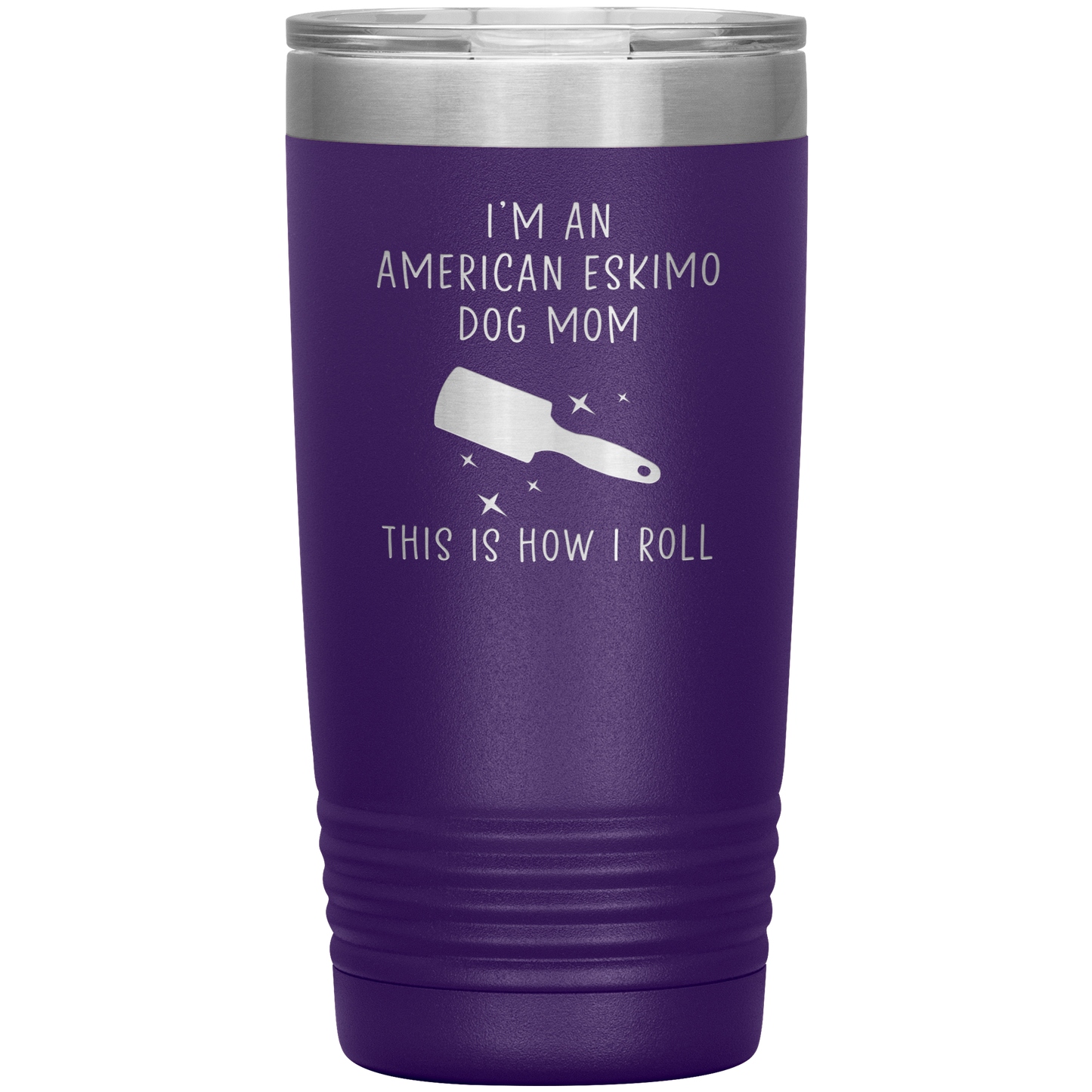 American Eskimo Dog Mom Tumbler, Funny Travel Coffee Mug, Birthday Gifts for Men and Women