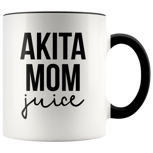 Akita Mom Gifts, Akita Mom Coffee Mug, Two Tone Accent Cup, Birthday Gift for Men and Women