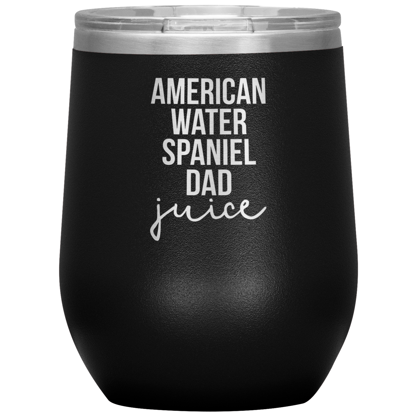 American Water Spaniel Dad Wine Tumbler, Funny Travel Wine Cup, Birthday Gifts for Men and Women