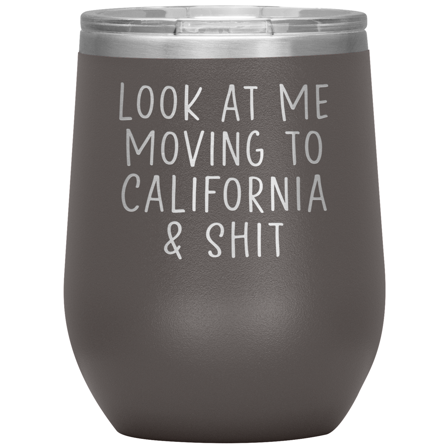 Déménagement à California Wine Tumbler, Déménagement en Californie Cadeaux, Travel Wine Cup, Cadeaux d’anniversaire pour les hommes et les femmes